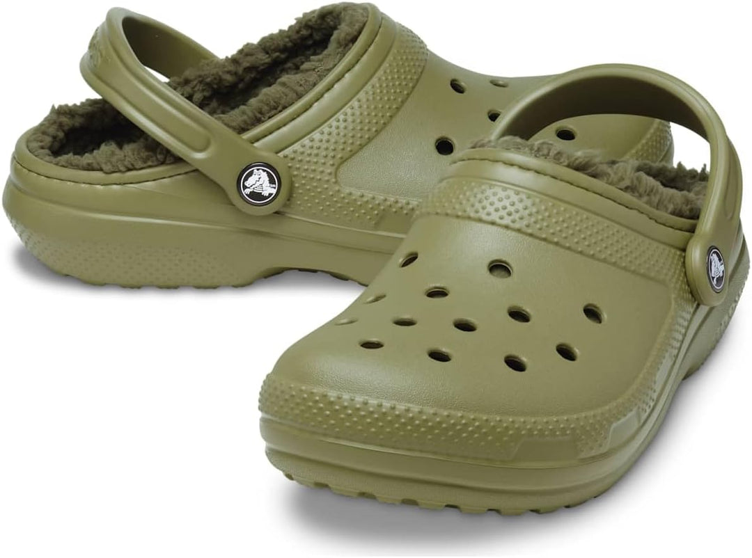 Crocs Unisex Classic Lined Clogs 34/34.5 EU Aloe, 34/34.5 EU Aloe
