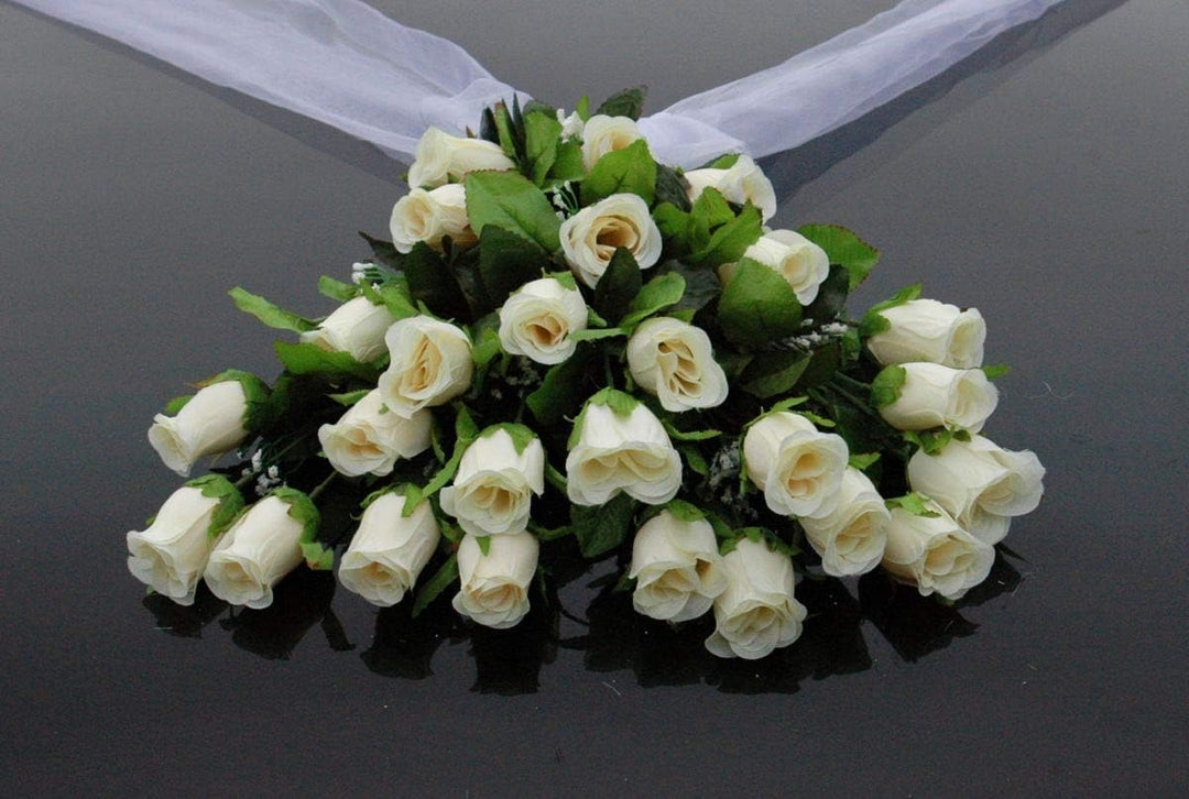 Spitze STRAUss Auto Schmuck Braut Paar Rose Deko Dekoration Autoschmuck Hochzeit Car Auto Wedding De