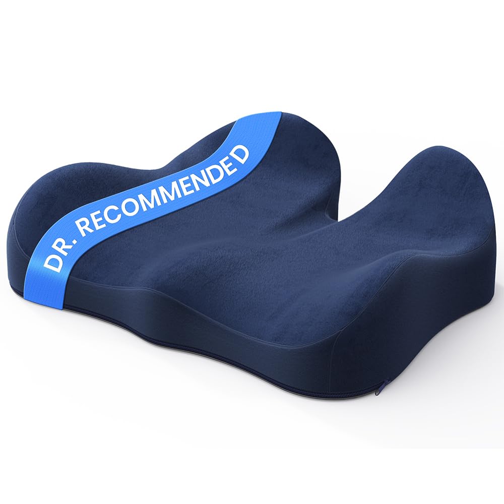 Benazcap Memory Foam Sitzkissen für Steissbein Schmerzlinderung, Bürostuhlkissen, Ergonomisches Stei