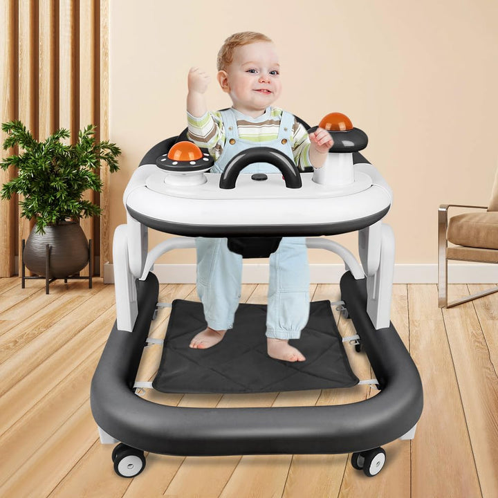 Lauflernhilfe für Babys, Jungen, Mädchen, mitwachsend, faltbar, 6 Räder, sturzsicher, 3 einstellbare