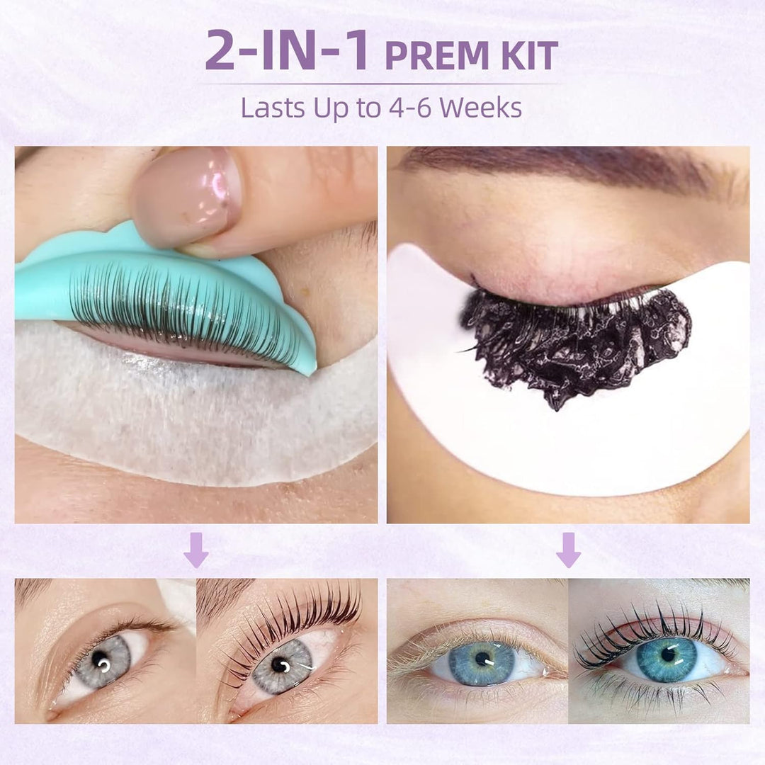 PERMANIA Wimpernlifting Set mit Farbe Schwarz, Lash Lift und Tint enthält die nötigen Utensilien, La