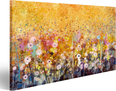 Bild auf Leinwand Aquarell Rote Mohnblumen Wandbild Poster Kunstdruck Bilder Format: 100x57cm, Forma