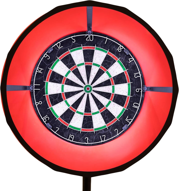 Dart Set, Dardboard, LED Ringlicht, Selbstheilende Umrandung, Befestigungsständer, Höhenverstellbare