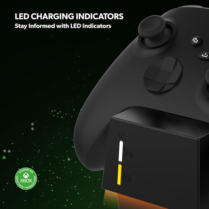 snakebyte Xbox Controller Ladestation- offiziell lizenziert - 2Std. Ultra-Schnellladung für 2 Xbox S