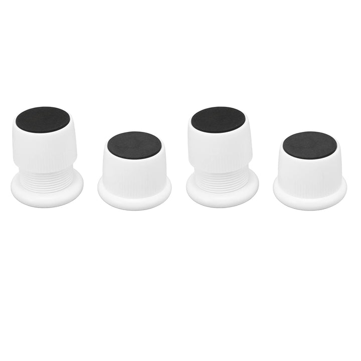 4 Stück Höhenverstellbare Möbelfüsse, 40-65mm ABS Höheneinstellung mit Anti-Rutsch-Pads für Schreibt
