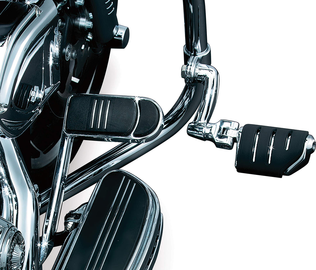 Kuryakyn 7555 Motorrad-Fusssteuerung: Longhorn Offset Dreizack Dually Highway Pegs mit Magnum Schnel
