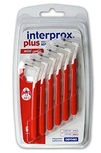 3x Interprox plus Interdentalbürsten rot mini conical 6er Pack (3x 6er Pack)