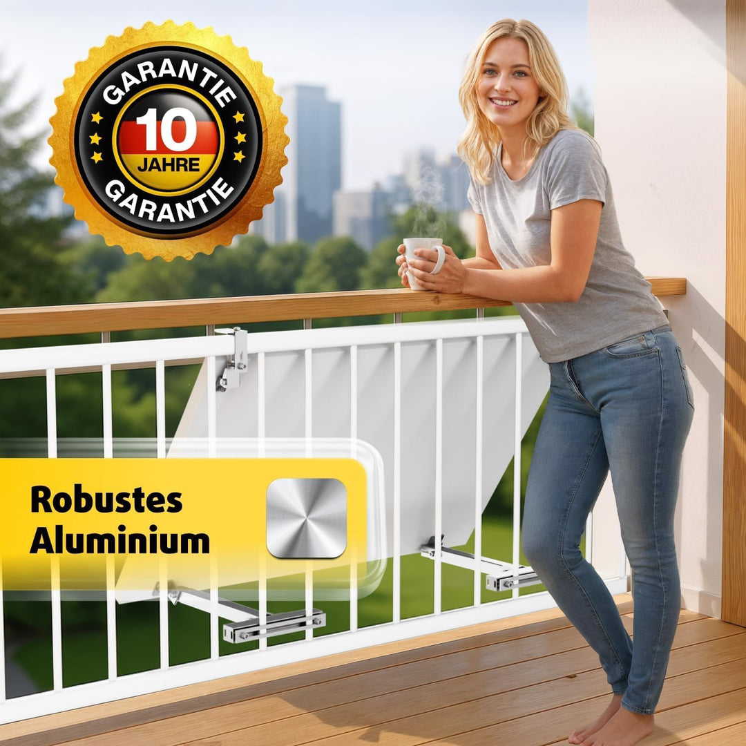 Avoltik Balkonkraftwerk Halterung Balkon ECKIG für alle Solarpanel-Grössen I Solarmodul Halterung au