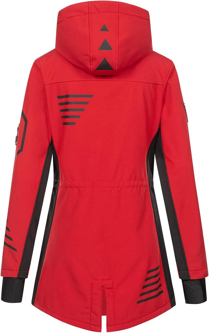 Rock Creek Damen Softshell Jacke Mantel D-491 XS Rot, XS Rot