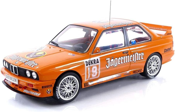 Kompatibel mit 1992 BMW M3 (E30) Jägermeister Nr. 19 Armin Hahne DTM Nürburgring 1:18 IXO Models 18R