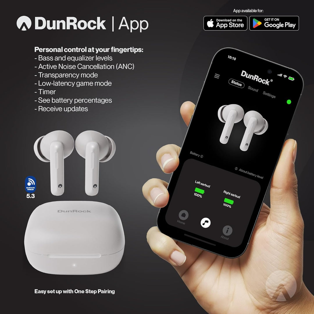 Bubble In-Ear Bluetooth 5.3 Kopfhörer – Kabellose Ohrhörer mit ANC, Transparenzmodus, App-Steuerung,