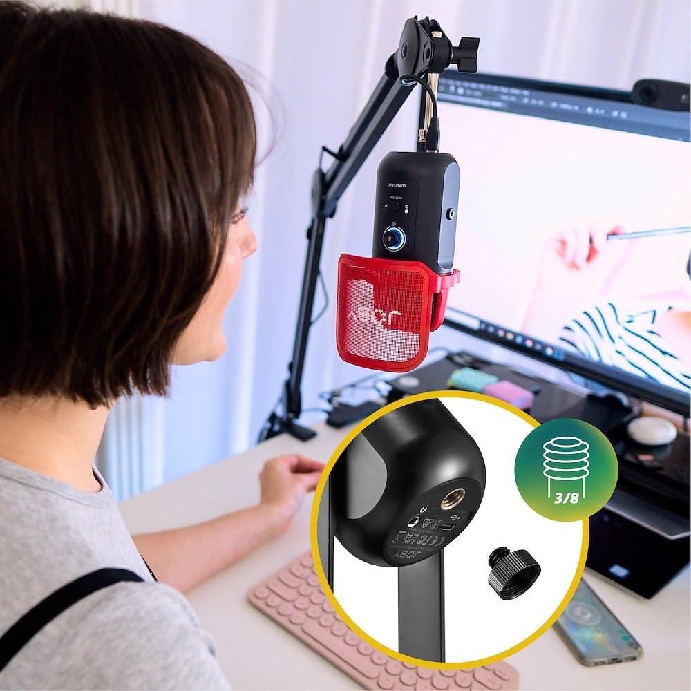 JOBY Wavo POD USB-Kondensatormikrofon für PC, Streaming USB Mikrofon, Gaming Podcasts, mit Stummscha