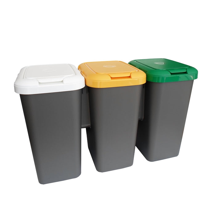 Tontarelli IN7135 Abfalleimer aus Kunststoff, 75 l Triple 75 Litros, Triple 75 Litros