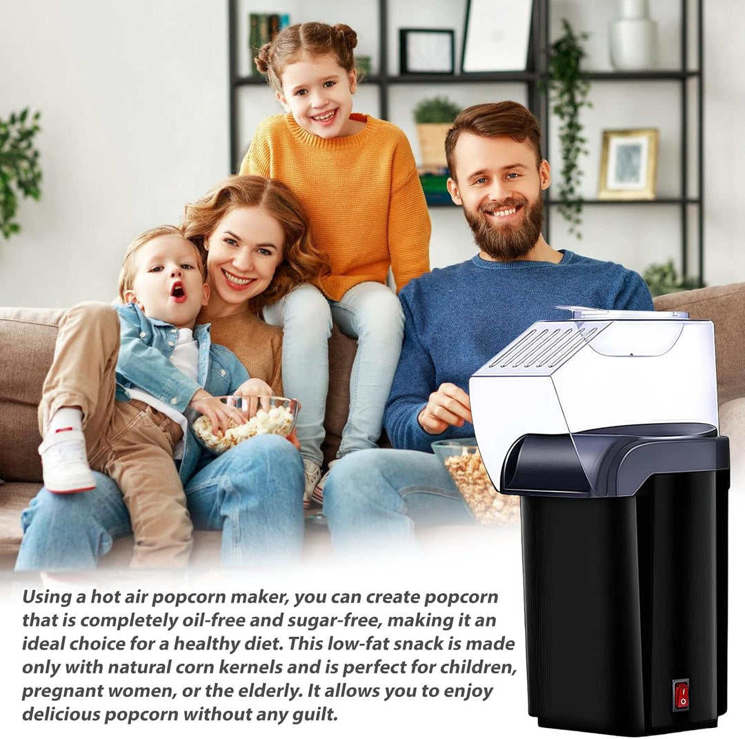 HeissLuft Popcornmaschine, 1200W Elektrische Popcorn Maker Selbstgemachte Schnelles Popcorn 2 Minute