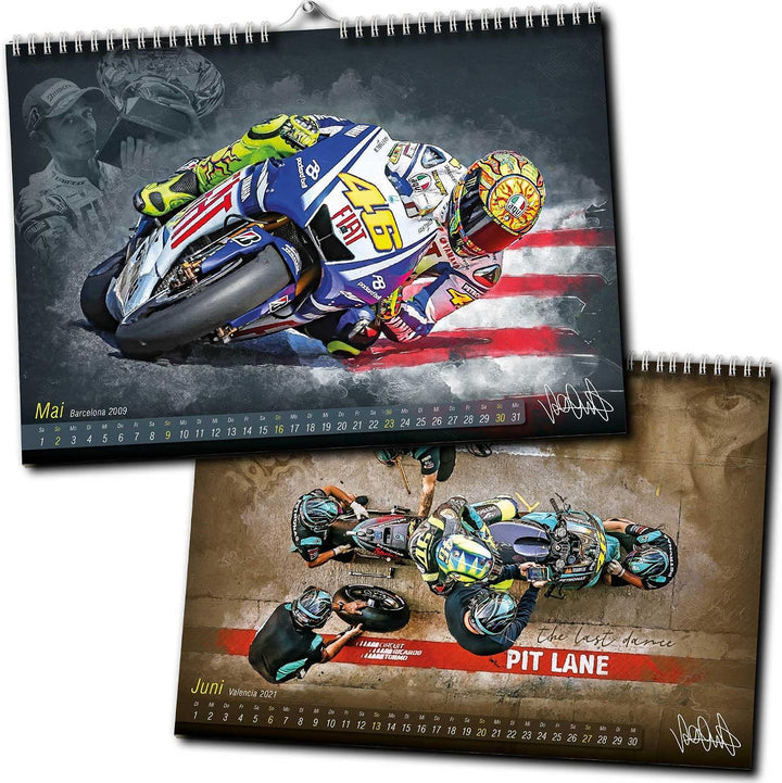 Valentino Rossi Kalender 2024 - Premium Wandkalender im Format DIN A2 - RIESIG