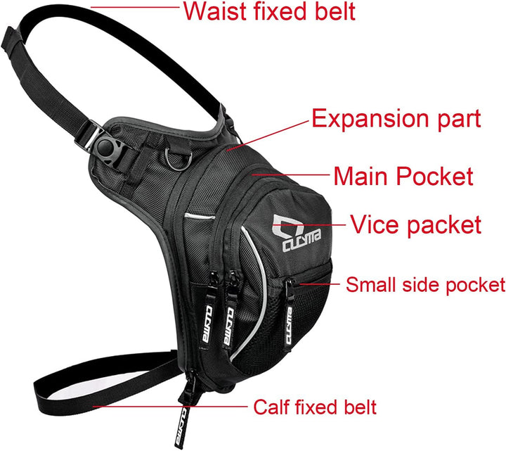 Taktische Motorrad-Beintasche Drop-Beintasche – Oberschenkel-Taille, Bauchtasche, Mehrzweck-Militärt