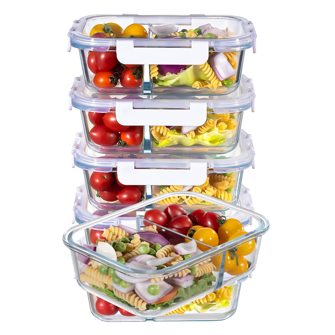 MFY 5 Packungen mit 36-Unzen-glasbehälter mit deckel, frischhaltedosen mit deckel, Meal Prep Boxen G