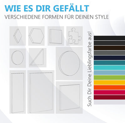 platino24 Akustikpaneele 6 Elemente Colore Waben Ø 30 cm Orange I Schallabsorber aus Basotect G+ mit