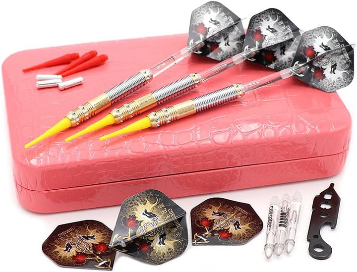 Cuesoul 16 Grams Deluxe Soft Tip Darts Set with Luxury Case（Dragon Series） JL-STL-B1107+D601, JL-STL