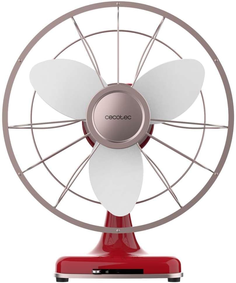 Cecotec - Tischventilatoren EnergySilence 1090 RetroDesk Design, 40 W, 30 cm, einzigartiges und eleg