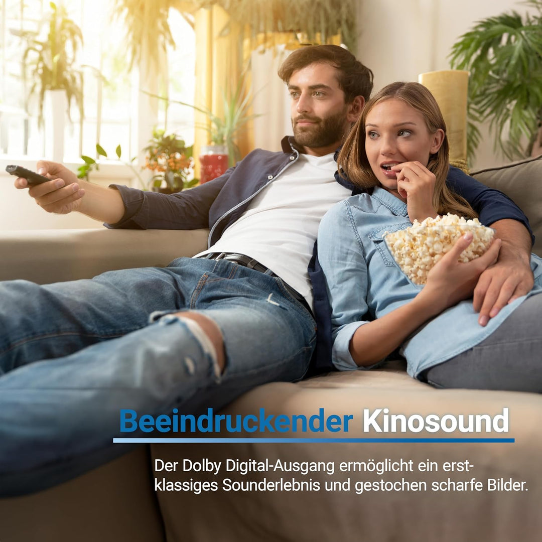 HUMAX Eco II HD+ Digitaler SAT Receiver, Digitaler Receiver für Fernseher mit Dolby Digital Plus Unt