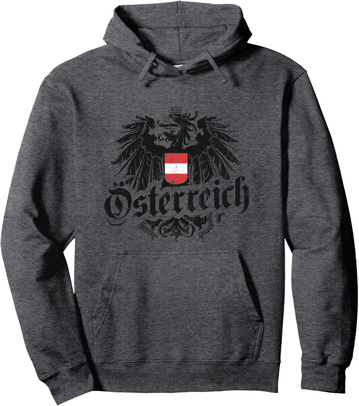 Österreich Flagge Wappen Adler Österreicher Vintage Retro Pullover Hoodie
