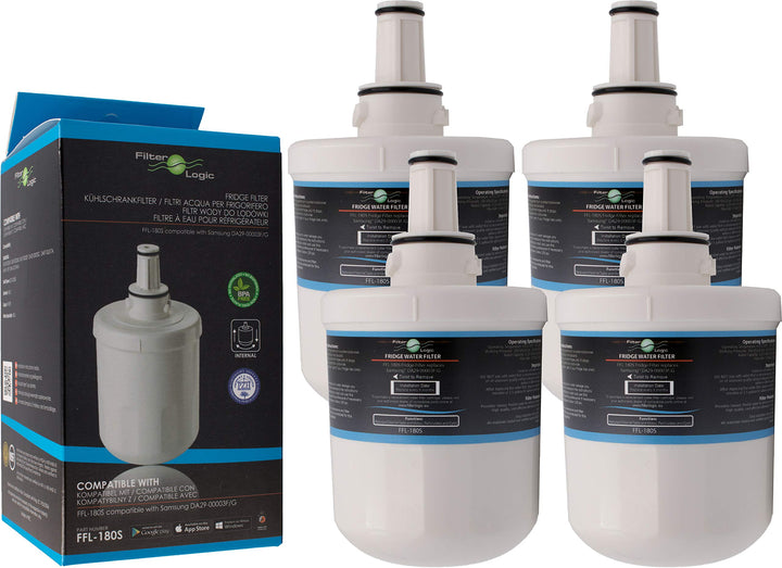 FilterLogic FFL-180SK | 4er Pack - Wasserfilter kompatibel mit Samsung HAFIN2/EXP DA29-00003G HAFIN2