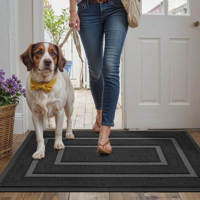 DEXI Fussmatte Aussen 60 x 90 cm, rutschfest Fussmatte Waschbar Schmutzfangmatte für Haustür, Robust