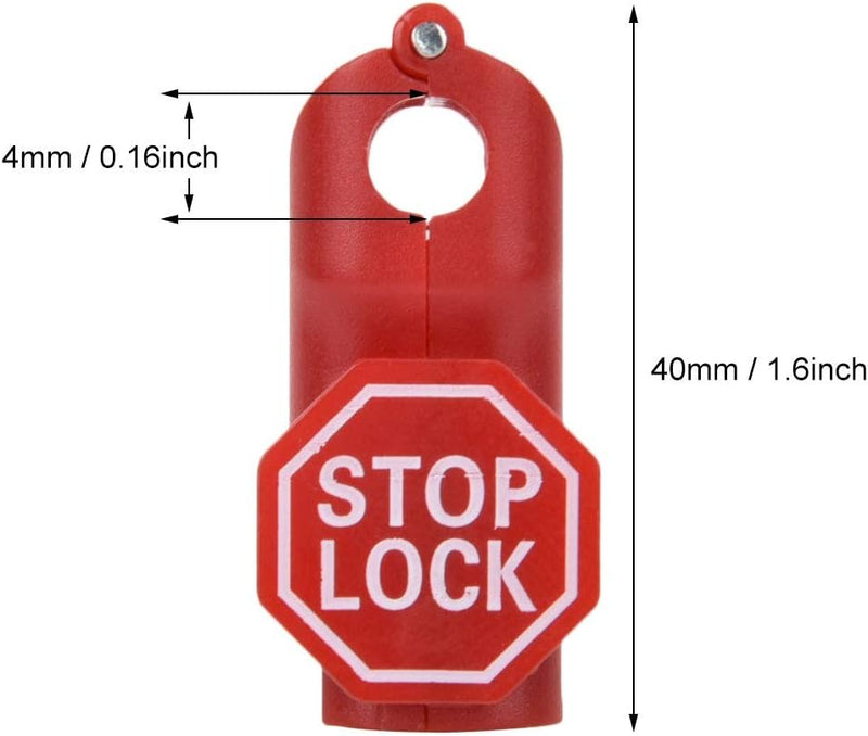 100pcs Peg Hook Locks Stop Lock, Kunststoff Red Security Lock, einfache Installation, für Commodity