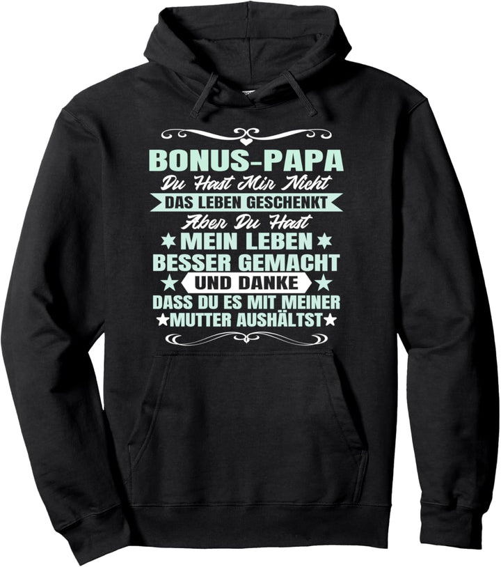 Lustig Cool Bester Geschenkidee Geburtstag Bonus Papa Pullover Hoodie