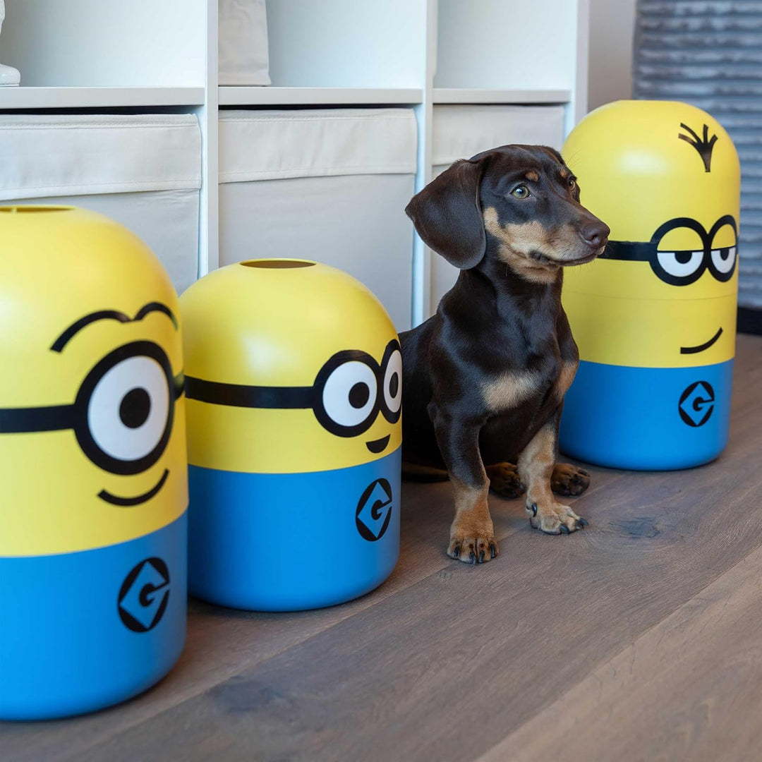 keeeper minions Aufbewahrungsbehälter Stuart, 20 x 20 x 31 cm, 8 l, Stapelbar und leicht zu öffnen,