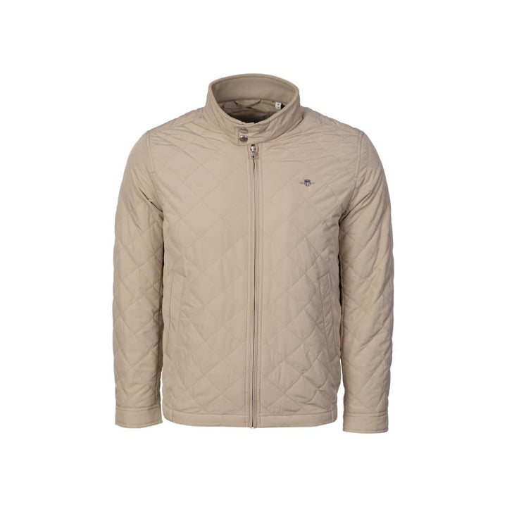 GANT Herren Quilted Windjacke, Evening Blue S OAT BEIGE, S OAT BEIGE