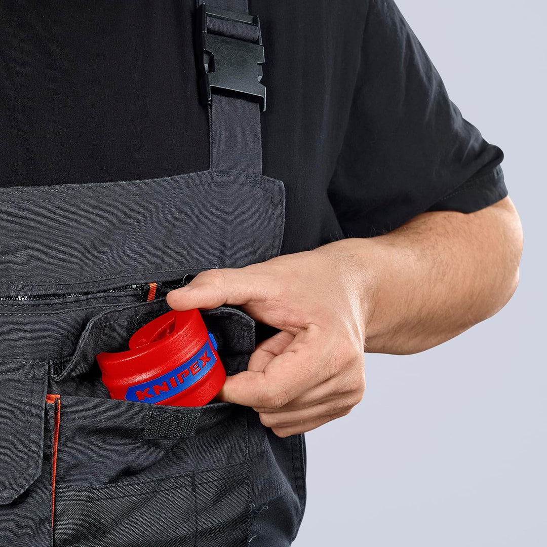 KNIPEX BiX® Schneider für Kunststoffrohre und Dichthülsen, 20-50 mm, trennt spanlos, incl. 2 Ersatzk