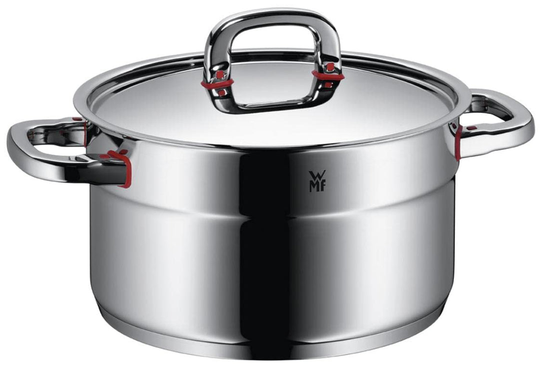 WMF Premium One Kochtopf gross 24cm, Metalldeckel mit Dampföffnung, Fleischtopf Induktion 5,6l, Crom