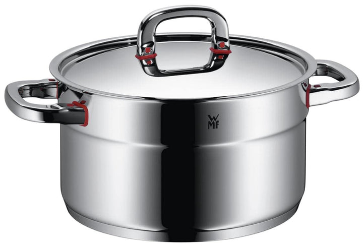 WMF Premium One Kochtopf gross 24cm, Metalldeckel mit Dampföffnung, Fleischtopf Induktion 5,6l, Crom