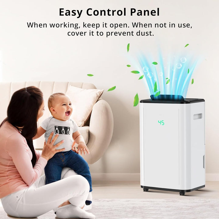 Luftentfeuchter Elektrisch 30L, Dehumifer Raumentfeuchter 30L/24H Raumgrösse Ca. 250m³, 6L Wassertan