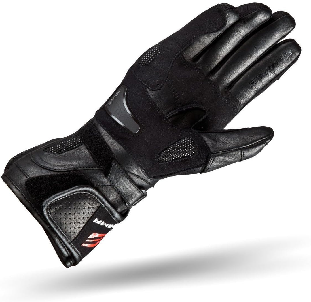 Shima PROSPEED Herren Motorradhandschuhe Superfabric Sport Sommer Leder ( S-XXL, Schwarz ), XL, XL