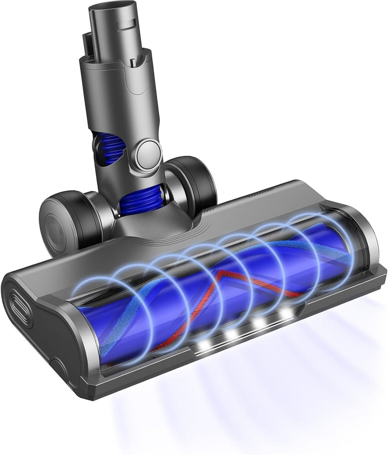 Nekuma Hartboden-Aufsätze für Dyson V6 Staubsauger mit LED-Lichtern, Bürstenmotor-Kopf Ersatzteile f