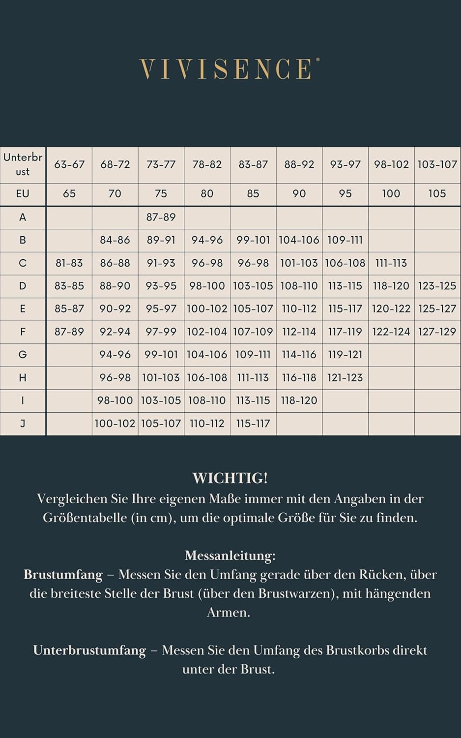VIVISENCE Damen Bügel-BH Spitze Halbversteifte Schalen Träger 1045 70D Schwarz, 70D Schwarz
