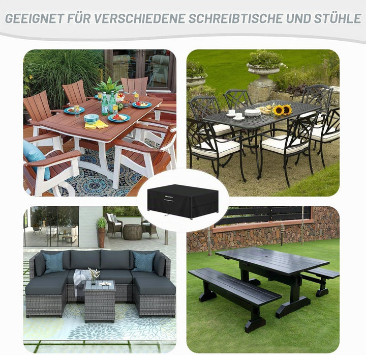 Gartenmöbel Abdeckung Wasserdicht Abdeckplane Gartenmöbel | Schutzhülle Gartenmöbel Winterfest, 420D