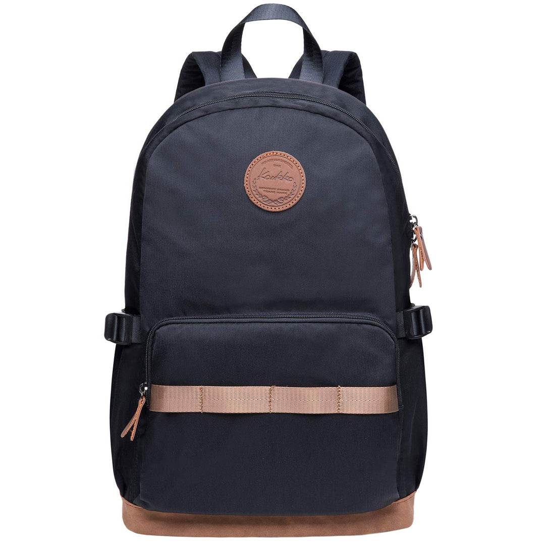 KAUKKO Schöner und durchdachter Rucksack mit Laptopfach für 15 Zoll Schule Uni 22L 5-2, Schwarz, 5-2