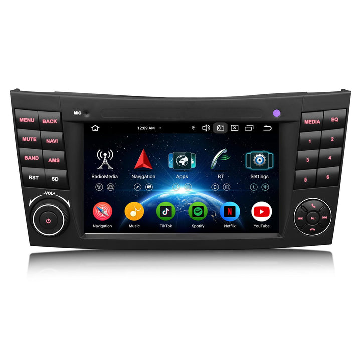 Erisin 8-Kern 4GB+64GB Android 14 2 DIN Autoradio GPS Navi für Mercedes Benz E/CLS Klasse W211 W219