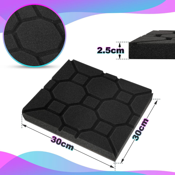 Akustikschaumstoff Schallabsorber, 48 Stück Akustikplatten Selbstklebend, Schallabsorber Wand, Schal