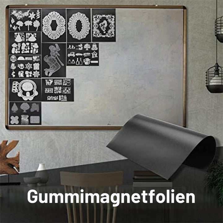 10 Stück A4 Gummi-Magnetfolien 22,9 x 29,2 cm, 10 Stück, transparente Stempel-Aufbewahrungstaschen,
