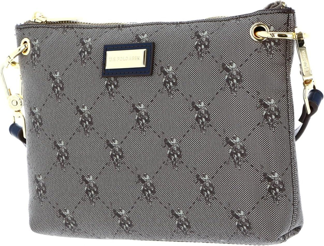 U.S. POLO ASSN. Hampton Flat Crossbody Bag Brown/Navy
