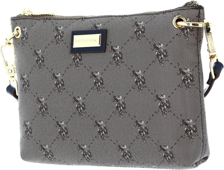 U.S. POLO ASSN. Hampton Flat Crossbody Bag Brown/Navy