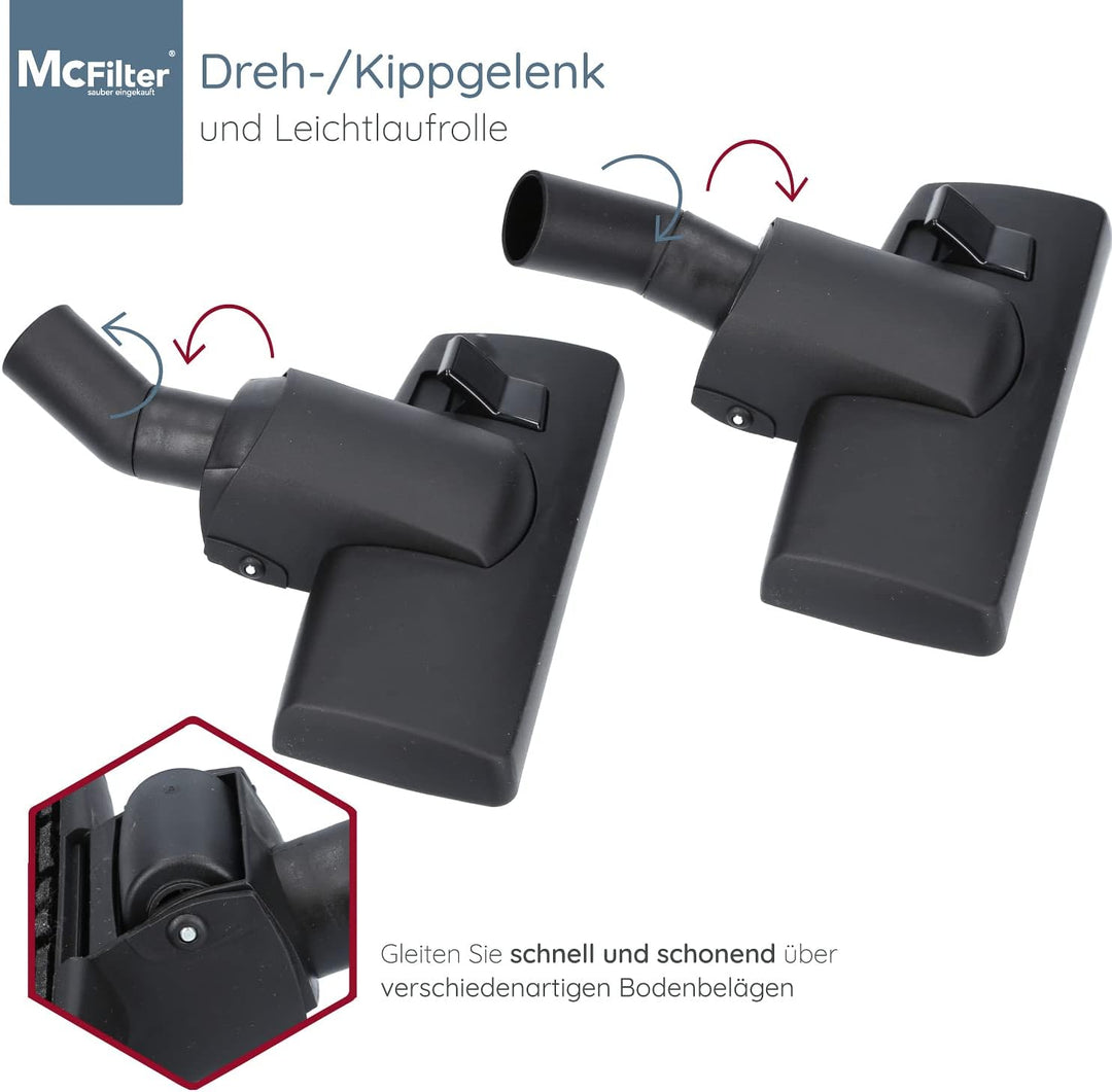 McFilter I Staubsaugerdüse Universal Staubsauger Bodendüse geeignet für Miele AEG Siemens Bosch Kärc