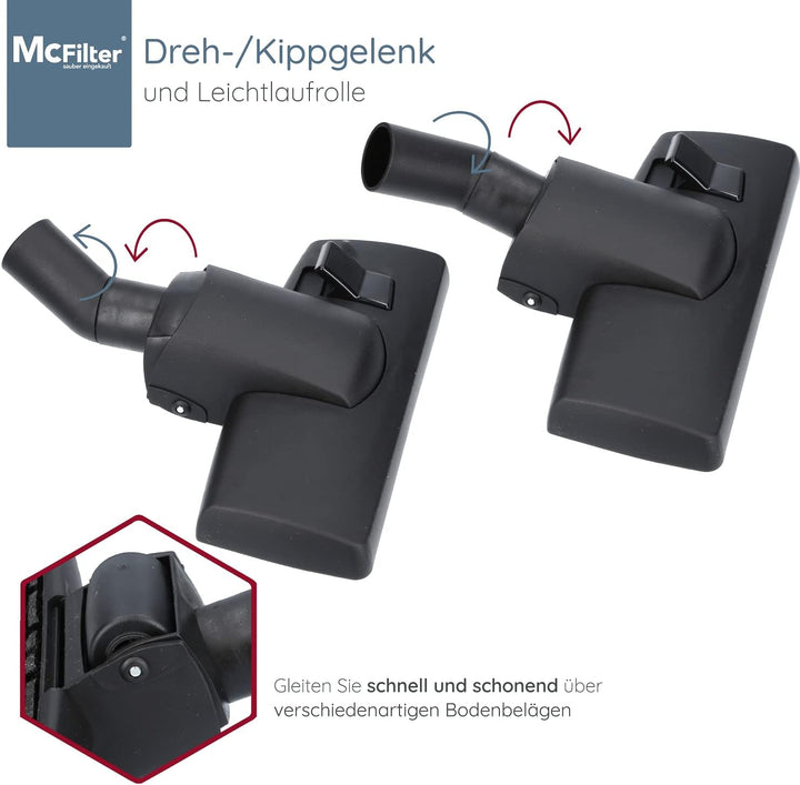 McFilter I Staubsaugerdüse Universal Staubsauger Bodendüse geeignet für Miele AEG Siemens Bosch Kärc