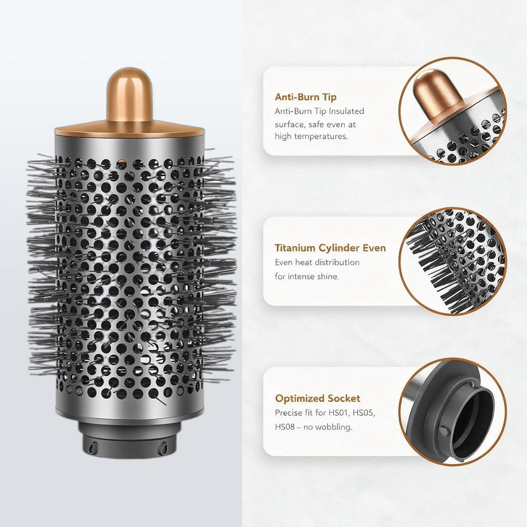 Grosse Runde Volumenbürste für Dyson Airwrap HS01/HS05/HS08, für schlaffes flaches Haar, mit langen
