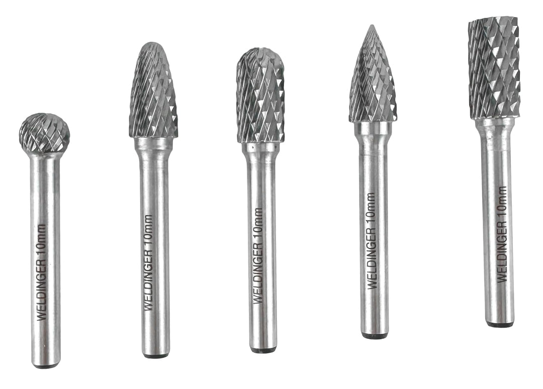WELDINGER HM Frässtifte SET 10mm B C D F G für Metall und Geradschleifer